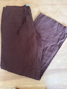 Guy Harvey by aftco bluewater Women's Larger 55% linen 45% rayon beach pants